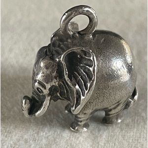 Cutest elephant charm or pendant sterling silver